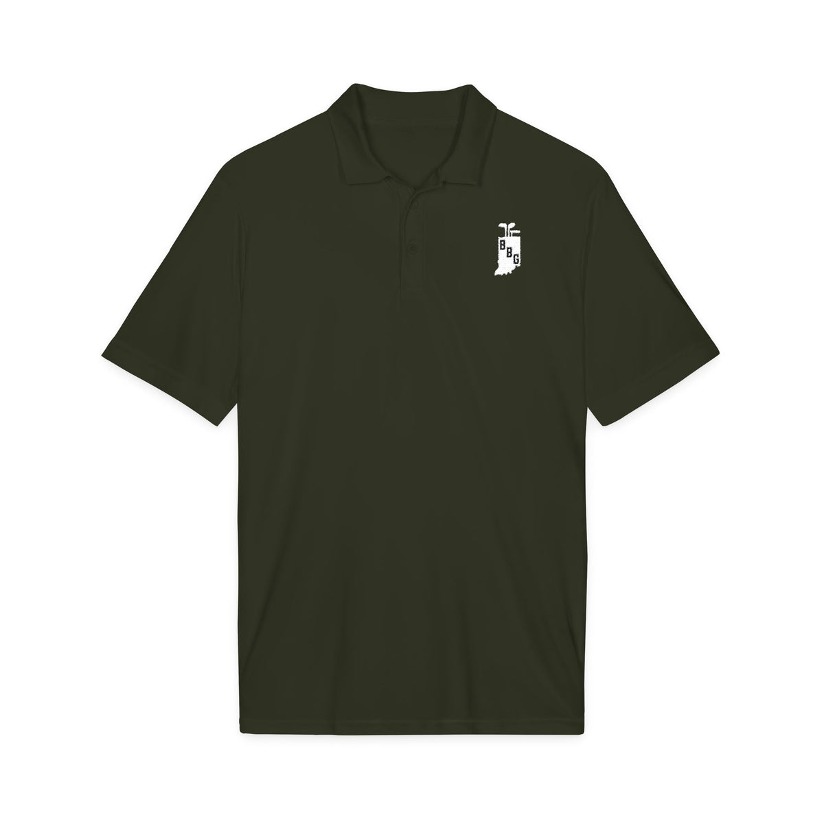 Men's Primary White Logo Polo
