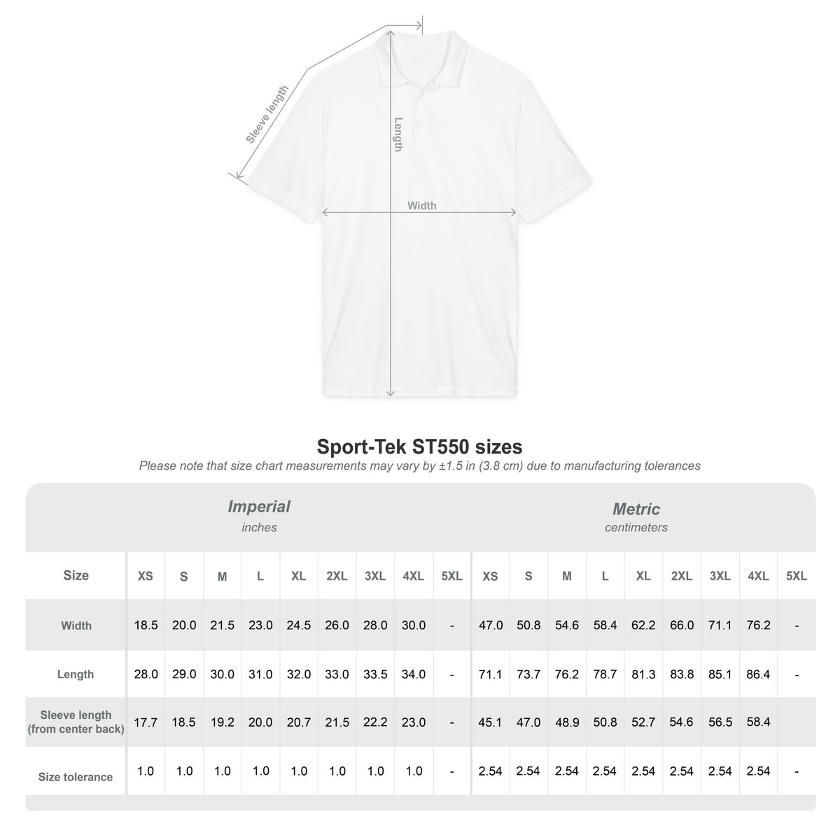 Men's Primary White Logo Polo