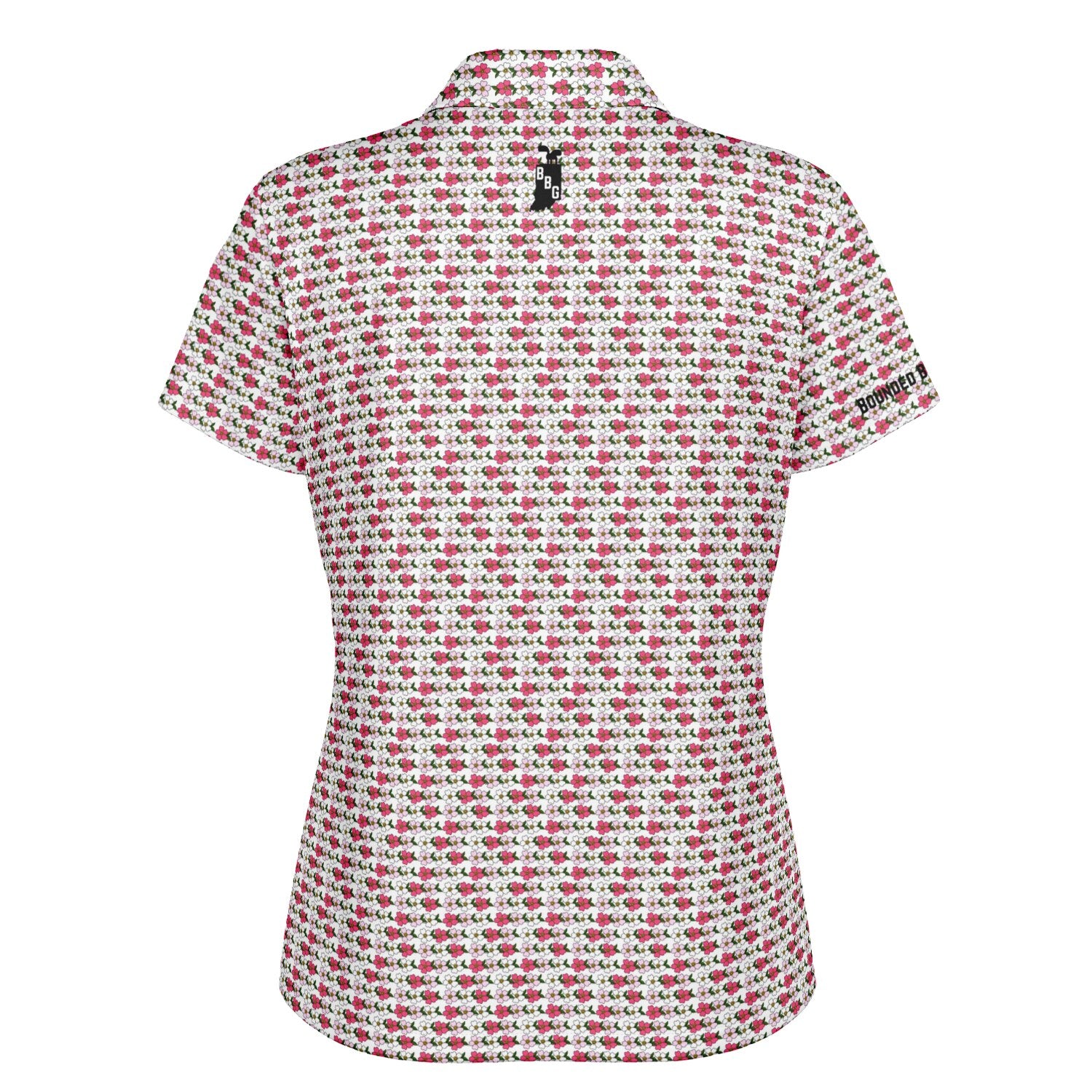 Women's Colored Peonies Sleeved Polo
