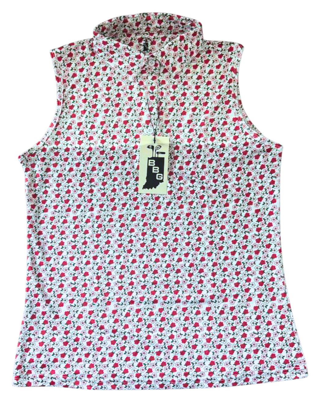 Women's Colored Peonies Polo