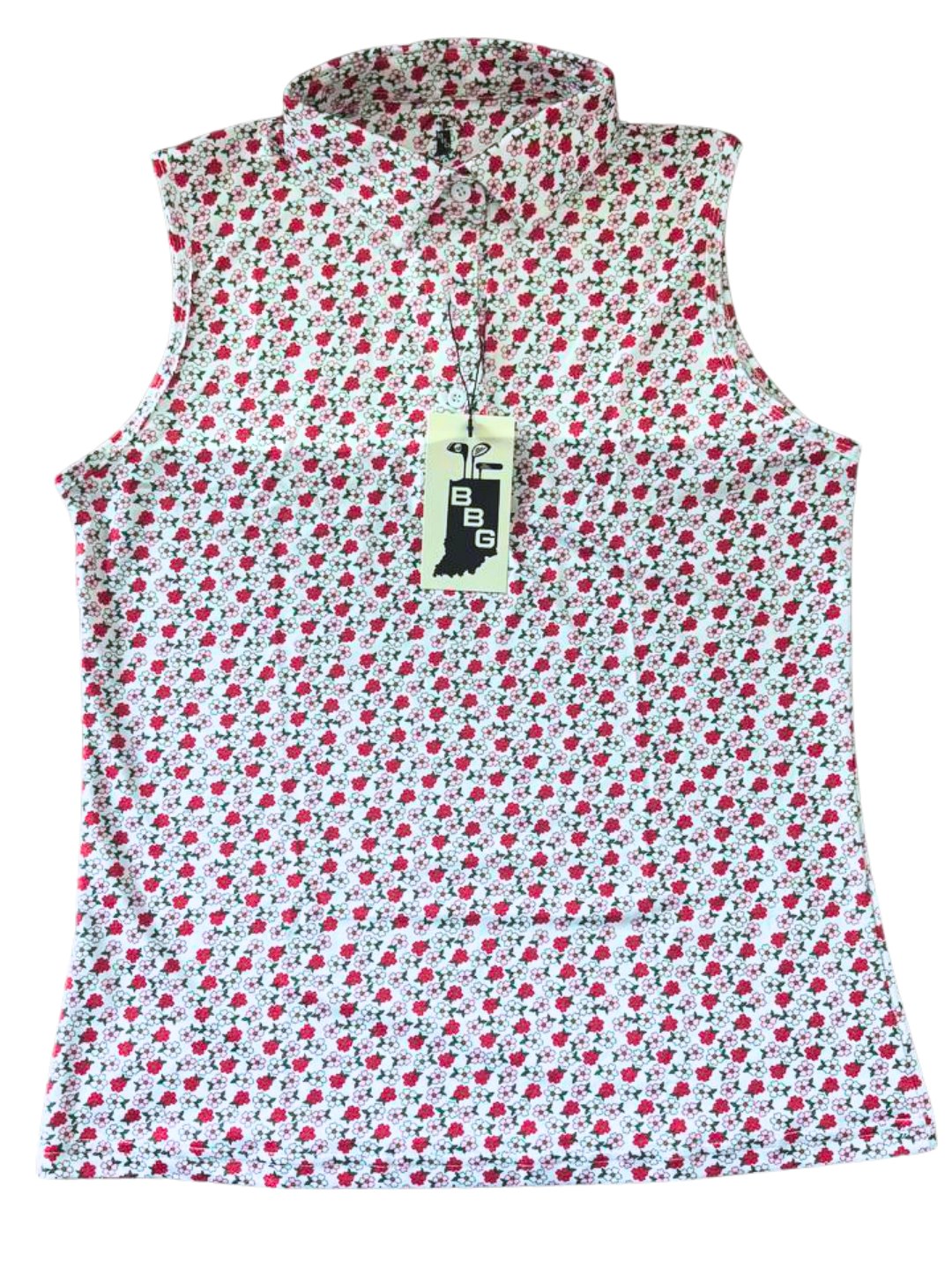 Women's Colored Peonies Polo