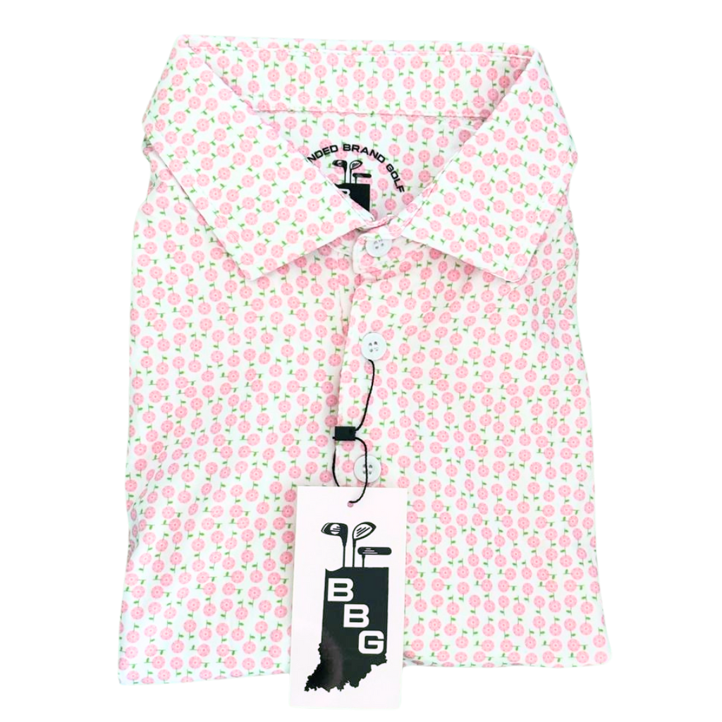 Men's Pink Peonies Polo image 1