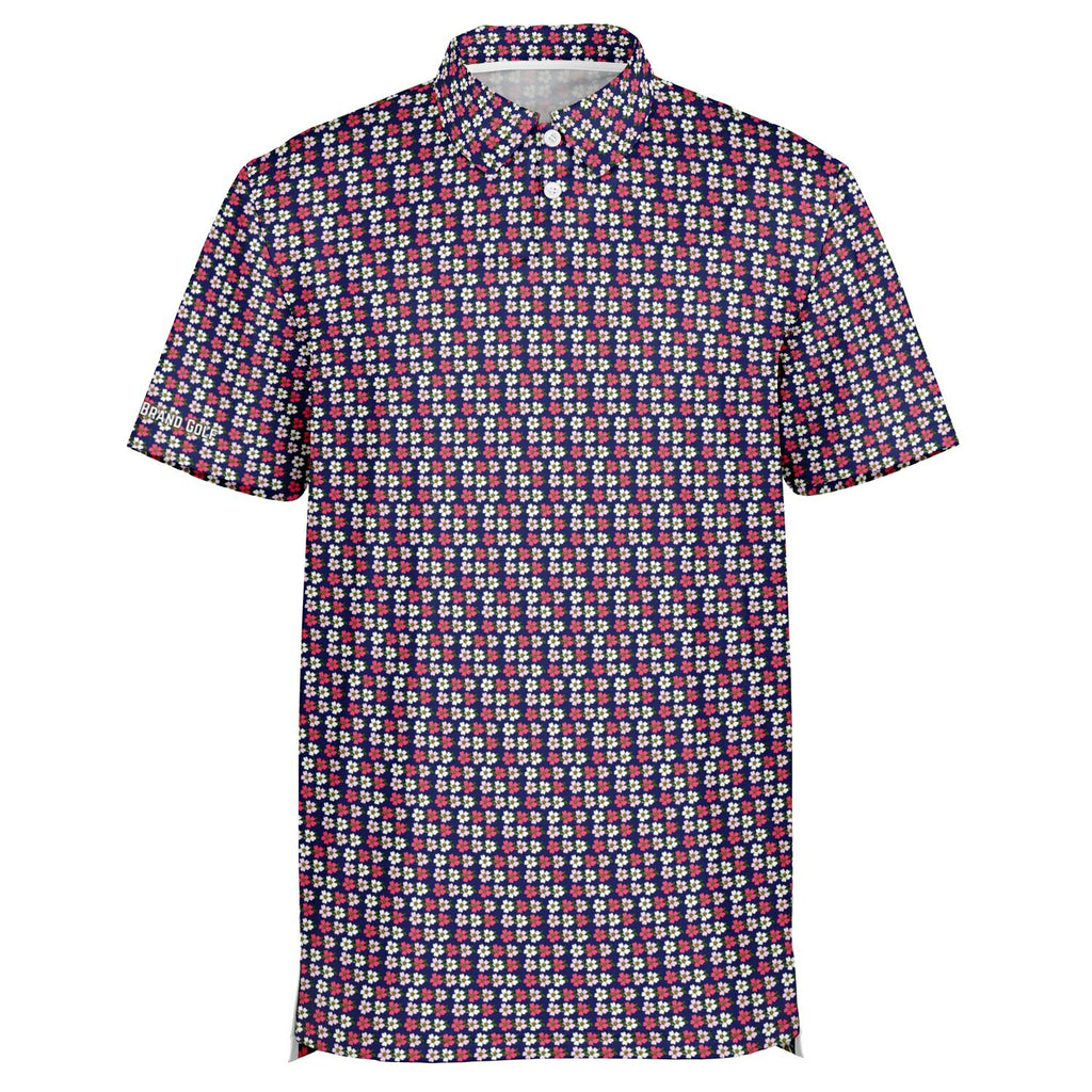 Men’s Colored Peonies + State Flag Polo