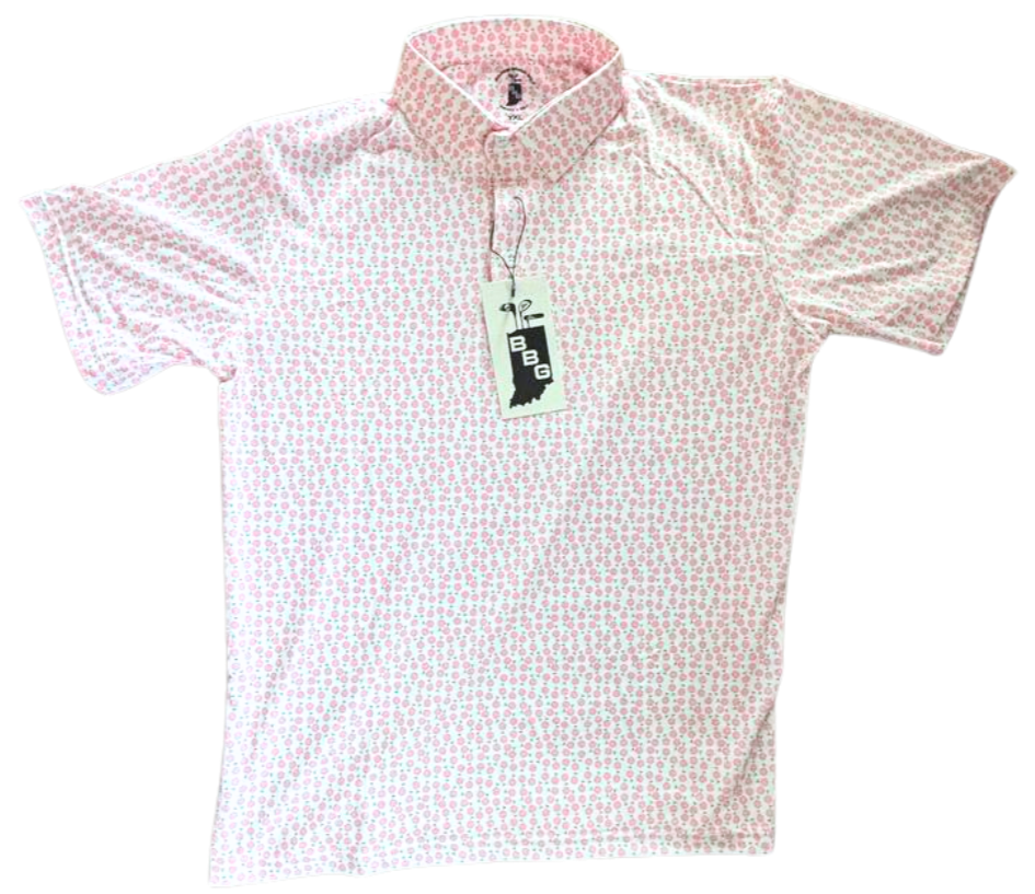 Youth's Pink Peonies Polo image 0